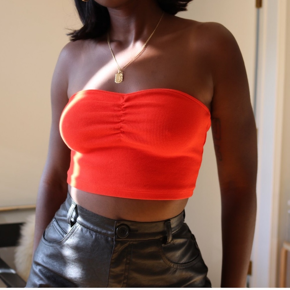 Zara ribbed tube top